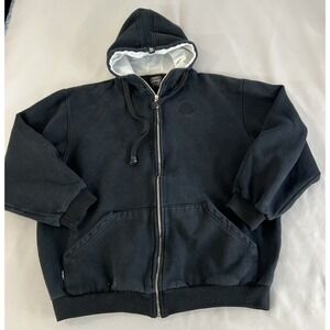 VTG Joker Brand‎ Jacket Hoodie Black Sz 2XL Embroidered Y2K